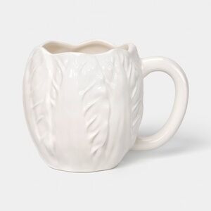 15 fl nwt oz Stoneware Radicchio Mug White - Threshold